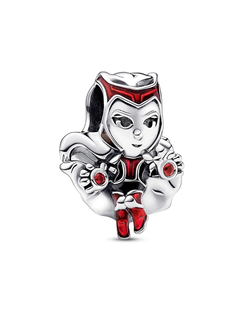 Pandora Silver Charm with Red Enamel and Red Stones